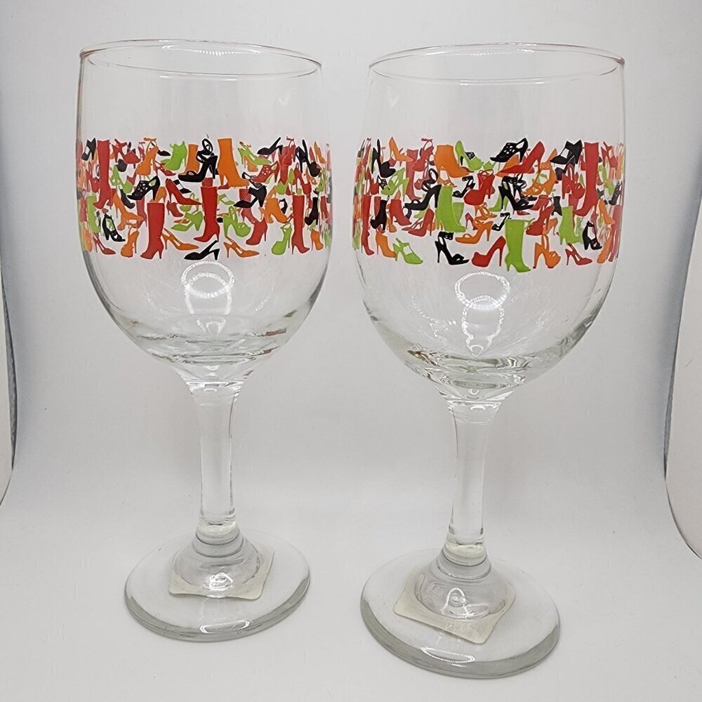 Set of 2 "Shoes" Wine Glasses